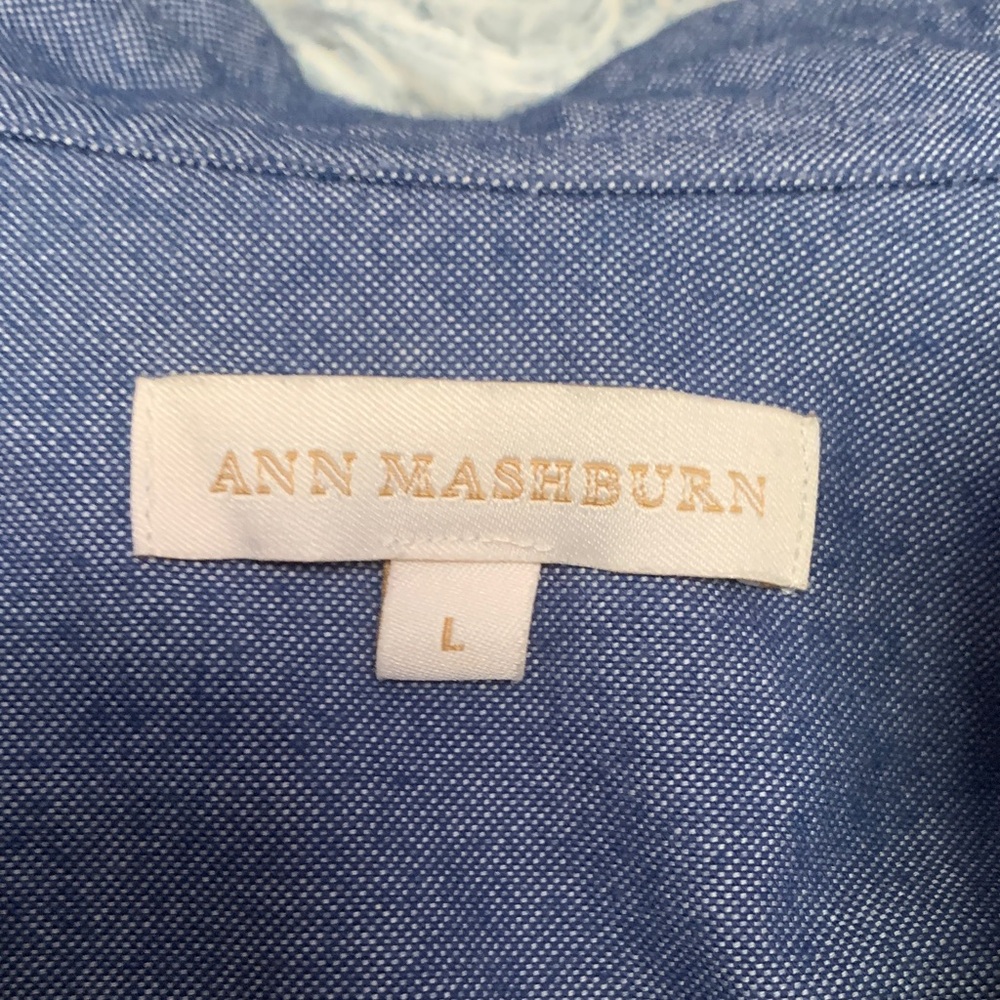 Ann Mashburn Light Blue Textured Fabric - Picture 2 of 8
